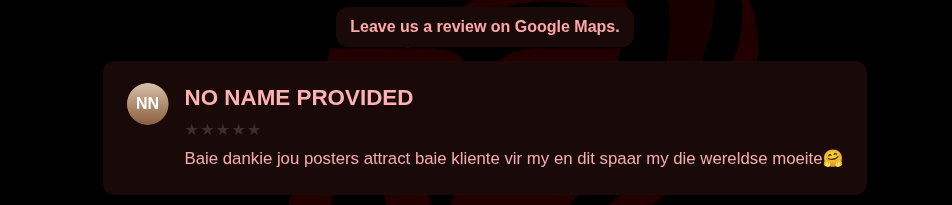 Testimonials page preview